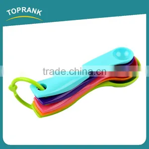 Toprank BSCI Factory Multi Use Food Grade 5PCS Colorful Baking Tools Plastic Measuring Spoon Set thumbnail-3