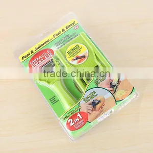 2 IN 1 Julienne Peeler Multifunctional Vegetable Cutter Cleaning Grater Kitchen Chopping Tools thumbnail-2