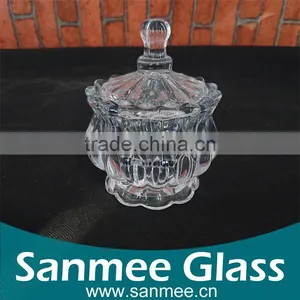 Latest Design Mini Crystal Sugar Bowl With Glass Lid thumbnail-2