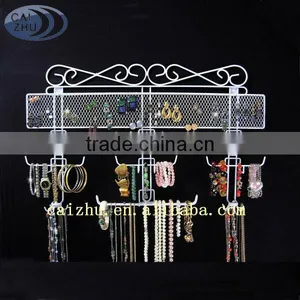 White Wire Over the Door Jewelry Organizer thumbnail-1