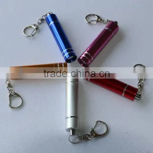 Promotional Gift , Mini Size Retracted LED Light Torch With Key Chain thumbnail-2
