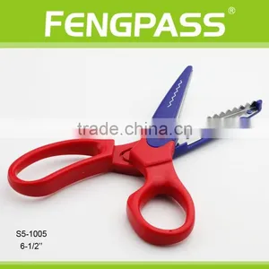 S5-1005 6.5 Inch 2Cr13 Stainless Steel Blade With Colorful Plastic Handle Color Scissors For Kids thumbnail-3