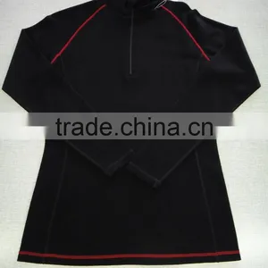 Women's Merino Wool Seamless Sportswear Zip Top for Hiking thumbnail-1