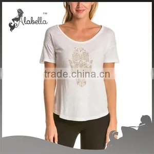 Wholesale100% Cotton Women High Quality T-shirt thumbnail-1