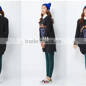 Female Hemp Grey Long-sleeved Straight Front Piece Print Dress thumbnail-2