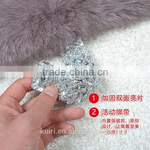 Fashion Women Scarves Winter 2016 High Quality Natural Fox Fur Scarf Collar Cute Girls Real Fur Wraps Scarves thumbnail-5