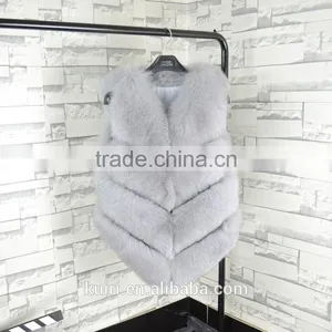 Brand Design 2016 New High-quality Long Fox Fur Vest Female Autumn and Winter Fashion New Factory Price of Luxury Fur Coat thumbnail-6