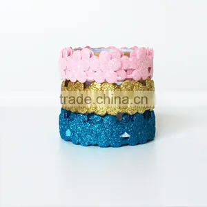 Good Golden Powder Tape ,multicolor Tape Customize ,flower Model Adhesive Tape for DIY ,decoration Glitter Tape thumbnail-2