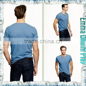 2016 Latest Customized Style Fashion Sexy Men's High Quality Soft Cotton Boat Neck T-shirts thumbnail-5