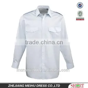 2016 Premier Mens Long Sleeve Airline Pilot Plain Work Shirt thumbnail-1