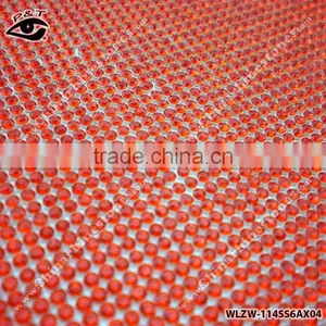 2MM SS06 Hot Fix Rhinestone Mesh Lt Siam Color Mesh 24x40CM thumbnail-1