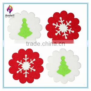 New Design Round Felt Snowflake Christmas Placemat thumbnail-1