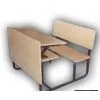 Double Student Desk and Chair.school Desk.school Furniture.wood Desk thumbnail-1