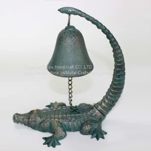 Cast Iron Bell With Alligator thumbnail-1