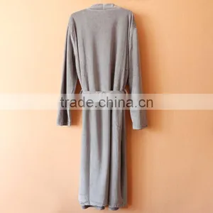Luxury 5 Star Hotel Absorbent Cotton Cut Velvet Plain Dyed Bathrobe thumbnail-5