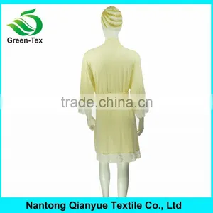 Wholesale Sleeping Soft Modal Robes With Trim Lace thumbnail-3