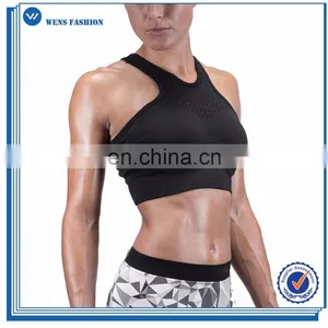 Comfortable Yoga Wear Wholesale Dry Fit Sports Bra Women Fitness Seamless Performance Gym Bra Black thumbnail-1