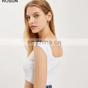 Ladies Lattice Front Knit Bardot Crop Top 2017 thumbnail-6