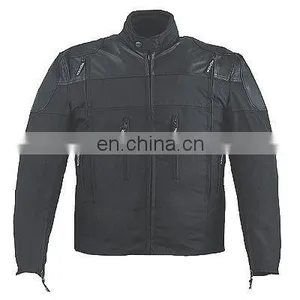 HMB-0475A LEATHER JACKETS MOTORBIKE COATS BLACK BIKER STYLE thumbnail-1