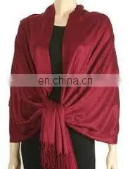 Pashmina Shawl Custom Price With Pom Pom thumbnail-4
