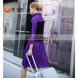 2017 Elegant Women Clothes Fake Two Pieces Bandage Dress With Lace Design thumbnail-6
