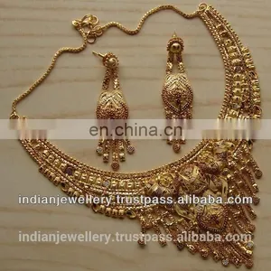 Goldplated Necklace Jewelry Set Manufacturer, Gold-plated Necklace Fashion Jewellery Sets Exporter thumbnail-4