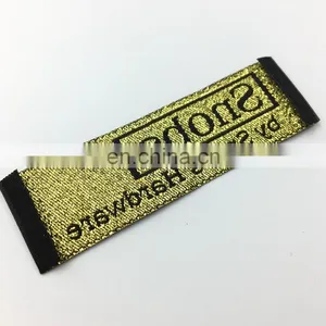 Garment Labels Clothing Label Gold Metallic Woven Label thumbnail-3