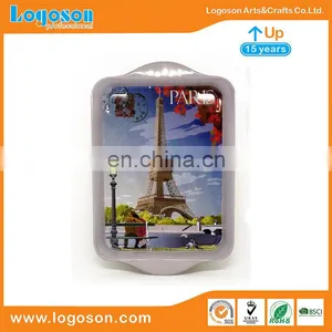 Best Manufacturer Custom Logo Plate Eiffel Tower Decoration Souvenir Metal Plate thumbnail-1
