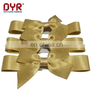 Gold Christmas Decorative Gift Wrap Bows thumbnail-1