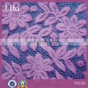 100%polyester Material 58/60"width Lace Fabric thumbnail-3