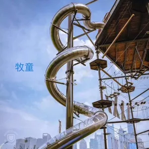 Outdoor Playground Stainless Steel Slide Tube Metal Slide for Park thumbnail-4