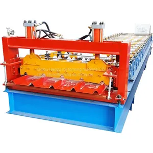 HY Trapezoidal Tile Metal Profiles Roll Forming Making Machine thumbnail-1