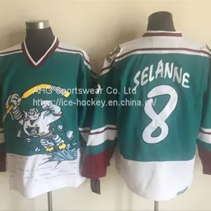 Anaheim Ducks #8 Selanne Throwback Green Jersey thumbnail-1