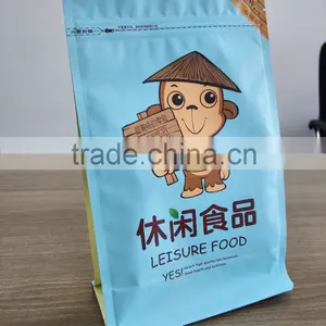 Flat Bottom Bag With Zipper and Clear Window for Leisure Food Packaging thumbnail-3