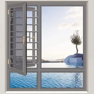 Tempered Glass Aluminium Casement Window thumbnail-2