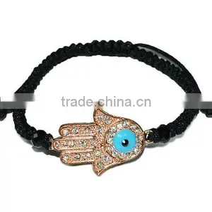 Woven Crystal Turkey Evil Eye Protection Bracelet thumbnail-1