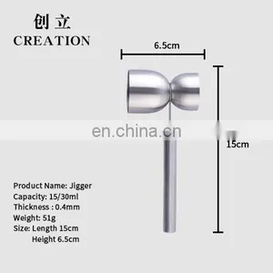 Creation 15/30ml Cocktail Stainless Steel Jigger With Handle thumbnail-2