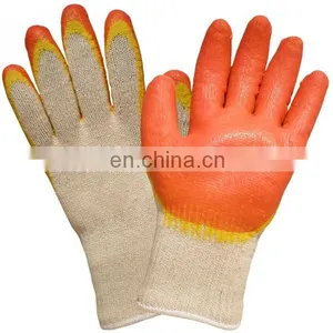 13 Gauge Red Polyester Latex Rough Coated Work Gloves thumbnail-4