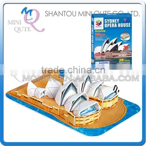 Mini Qute Sydney Opera House Building Block World Architecture 3d Paper Model Cardboard Puzzle Educational Toy NO.B668-8 thumbnail-1