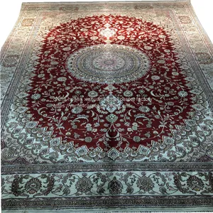 6x9ft Fine Quality Handmade Silk Persian Carpet for Home Decor thumbnail-5