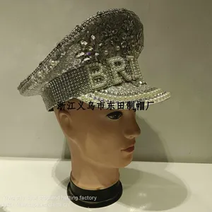 Hat Factory Customized White Grain Man Hat Factory Spot White Costume Security Man thumbnail-5