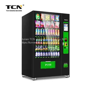 TCN ADA Self Touch Screen Drink Snack Vending Machine USA Banknote Vending Machines Black Vending Machine thumbnail-3