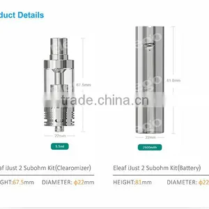 In Stock Eleaf IJust 2 Hot Sale Eleaf Ijust 2 Kit With 2600mAh Battery and 5.5ml Big Capacity thumbnail-5
