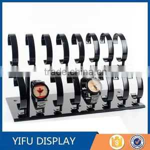 Double-Layer Black Acrylic Watch Display Stand C Clip Watch Display Rack Holder Quality Choice thumbnail-1