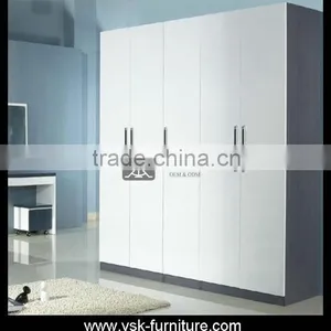 WD-032 Newest Villa Leaf Door Bedroom Wardrobe thumbnail-1