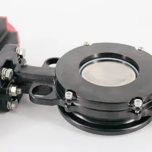 Pneumatischer oder elektrischer Aktuator kompatibles vollfluorbeschichtetes Schmetterlingsventil mit Ein/Aus- und intelligenter Regeloptionen thumbnail-3