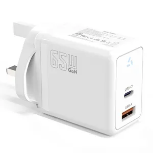 65W USB-C GaN Wall Charger 3-Port 2C+1A PD3.0 PPS Fast Charger Compact Foldable Plug for Laptop Phone thumbnail-5