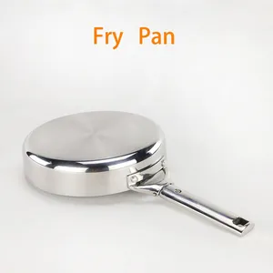 304 Stainless Steel Frying Pan With Foldable Handle for Storing Cookware, Tri-ply Stainless Steel, Induction Cooker, Electric Ceramic Stove, Suitable thumbnail-5