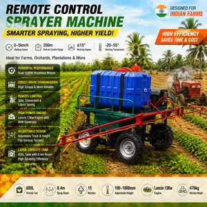 Selbstfahrende ferngesteuerte landwirtschaftliche Spritzmaschine mit großem Tank zur Bekämpfung landwirtschaftlicher Schädlinge thumbnail-1