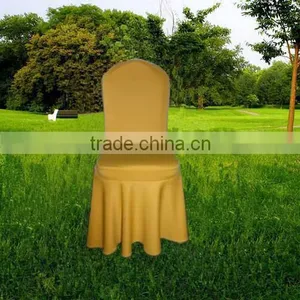 High Quality Red Dining Elastic Chair Cover With Skirt thumbnail-2